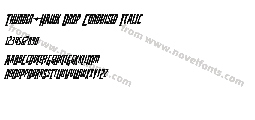 Thunder-Hawk Drop Condensed ItalicPreview