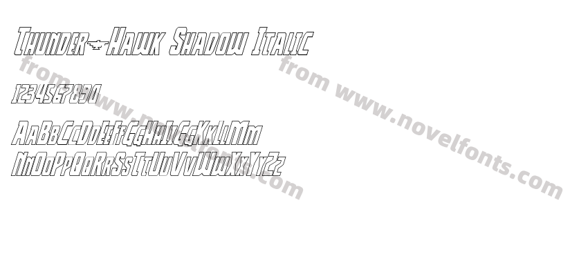 Thunder-Hawk Shadow ItalicPreview