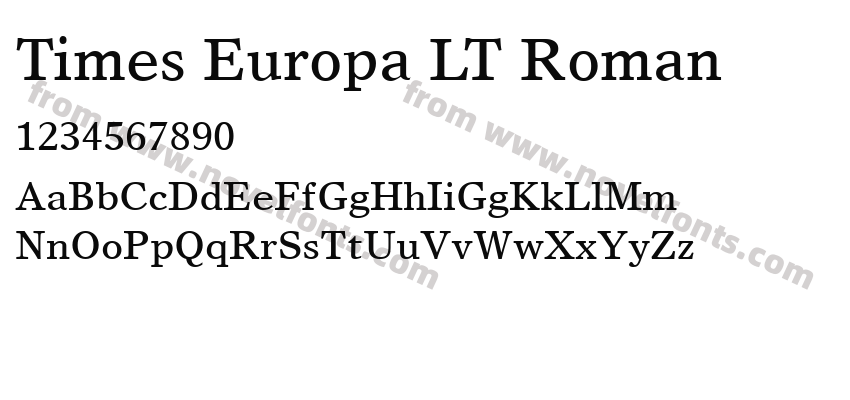 Times Europa LT RomanPreview