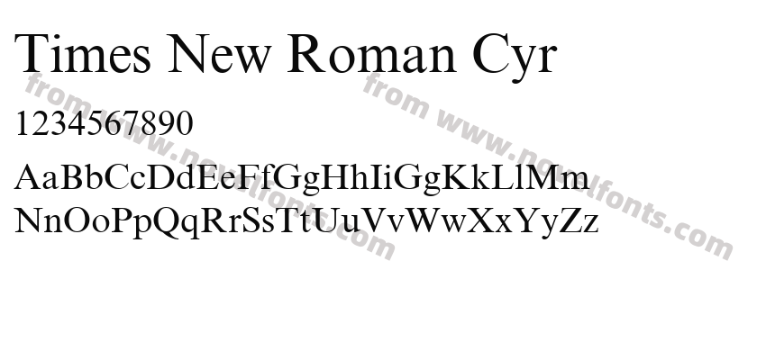 Times New Roman CyrPreview