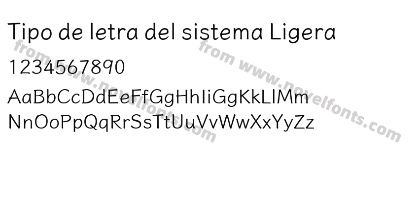 Tipo de letra del sistema LigeraPreview