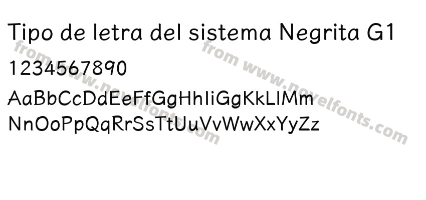 Tipo de letra del sistema Negrita G1Preview