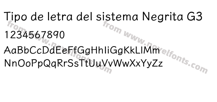 Tipo de letra del sistema Negrita G3Preview