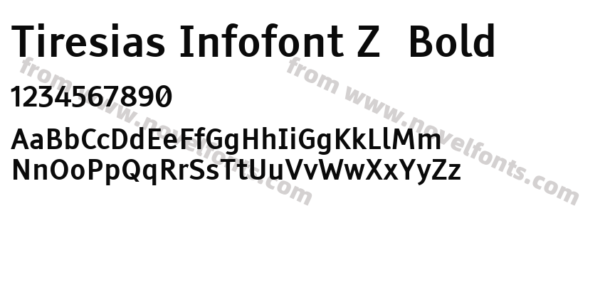 Tiresias Infofont Z  BoldPreview