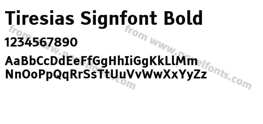 Tiresias Signfont BoldPreview