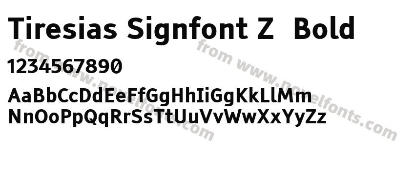 Tiresias Signfont Z  BoldPreview