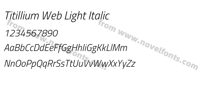 Titillium Web Light ItalicPreview