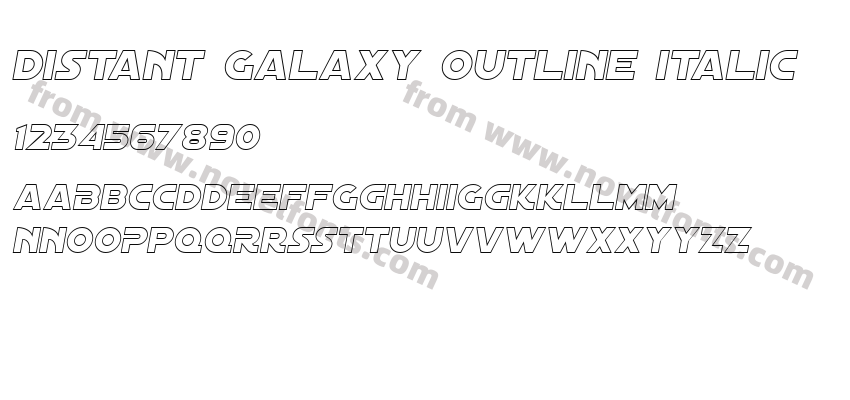 Distant Galaxy Outline ItalicPreview