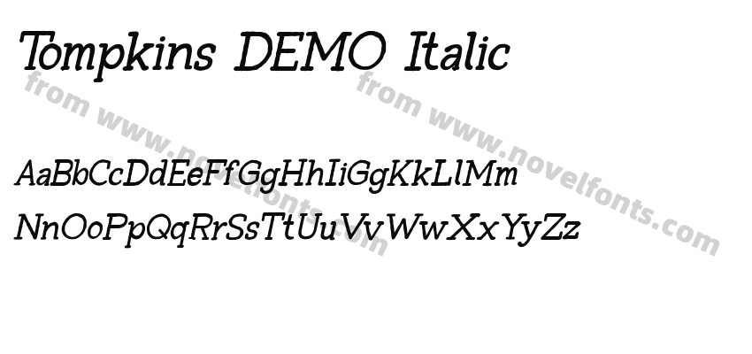 Tompkins DEMO ItalicPreview