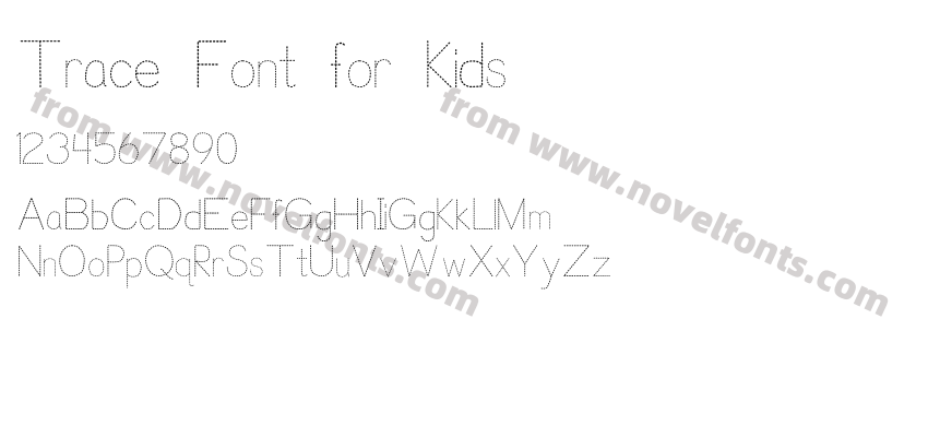 Trace Font for KidsPreview