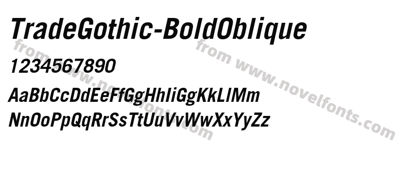 TradeGothic-BoldObliquePreview