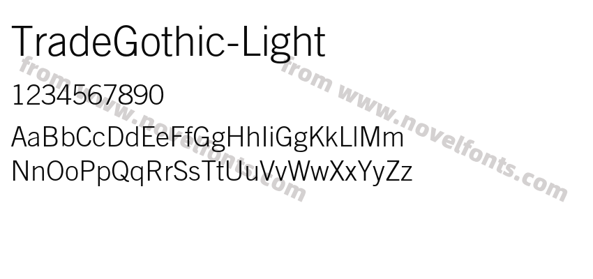 TradeGothic-LightPreview