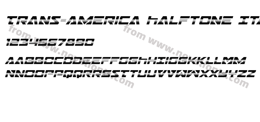 Trans-America Halftone ItalicPreview