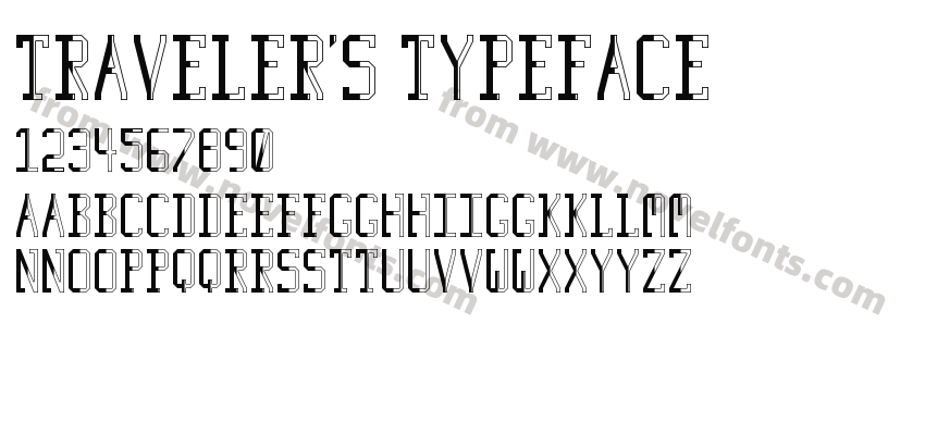 Traveler's TypefacePreview