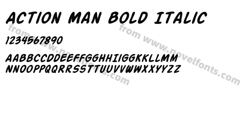 Action Man Bold ItalicPreview