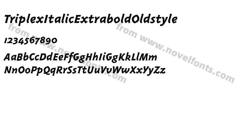 TriplexItalicExtraboldOldstylePreview