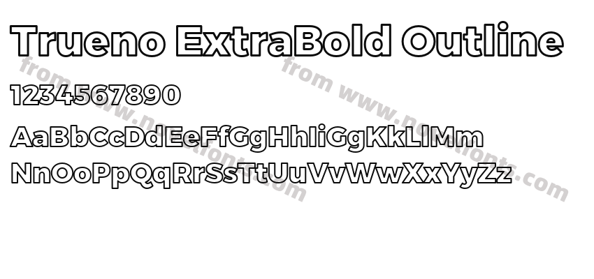 Trueno ExtraBold OutlinePreview