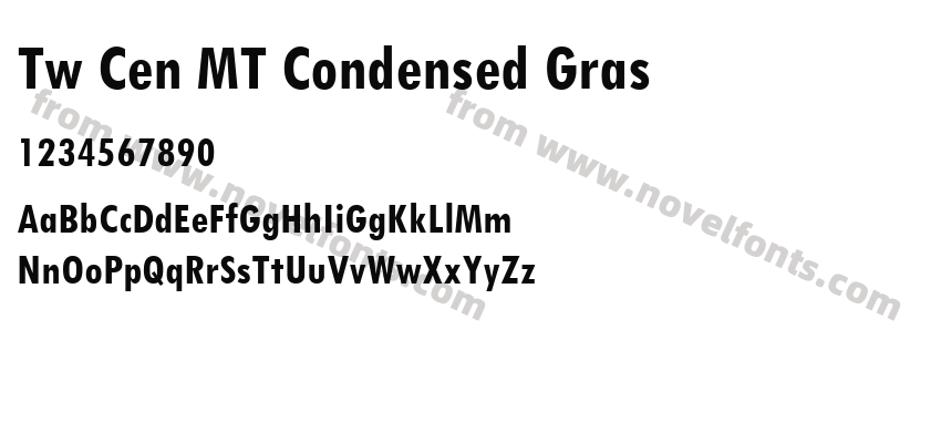 Tw Cen MT Condensed GrasPreview