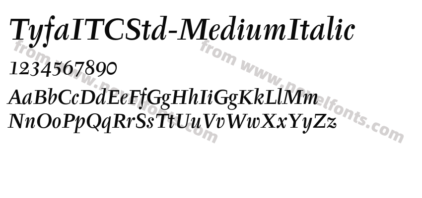 TyfaITCStd-MediumItalicPreview