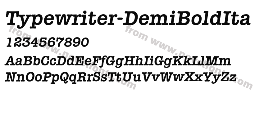 Typewriter-DemiBoldItaPreview