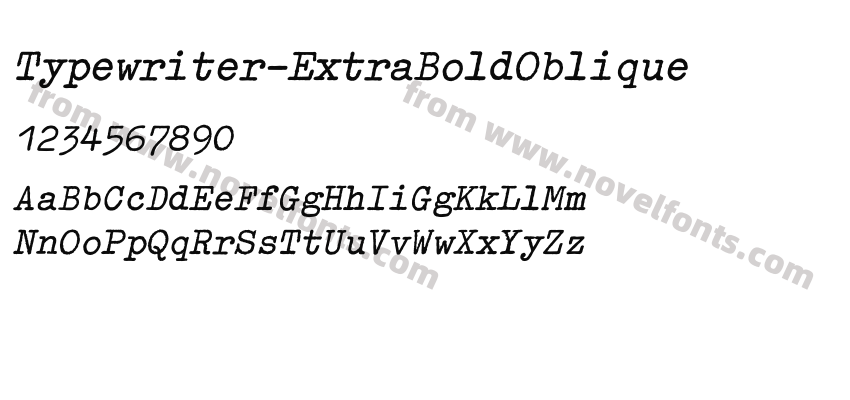 Typewriter-ExtraBoldObliquePreview
