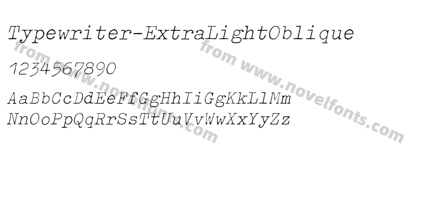 Typewriter-ExtraLightObliquePreview