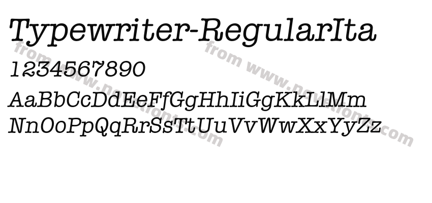 Typewriter-RegularItaPreview