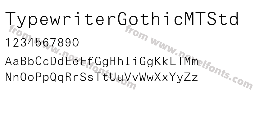 TypewriterGothicMTStdPreview