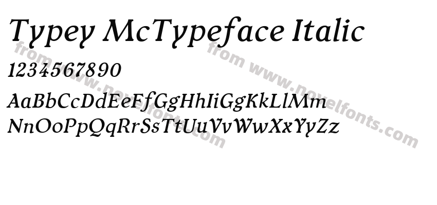 Typey McTypeface ItalicPreview