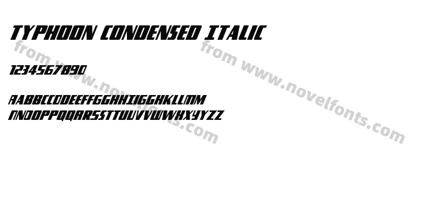 Typhoon Condensed ItalicPreview