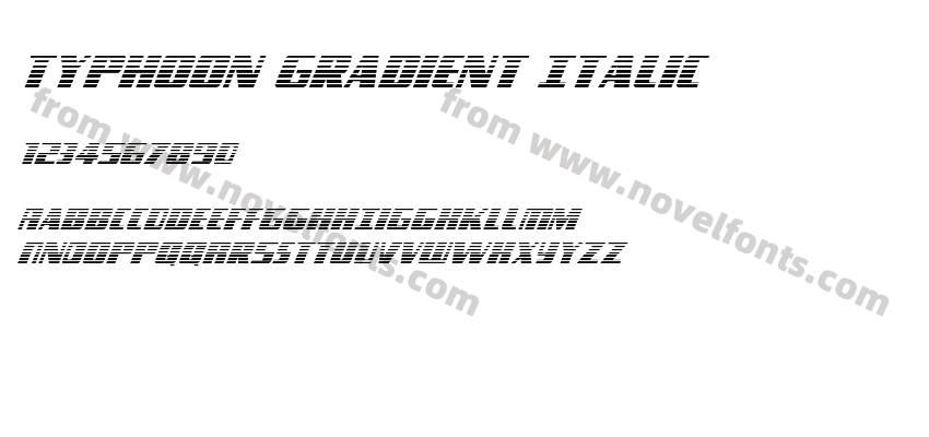 Typhoon Gradient ItalicPreview