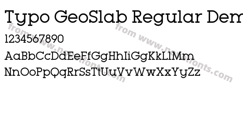 Typo GeoSlab Regular DemoPreview