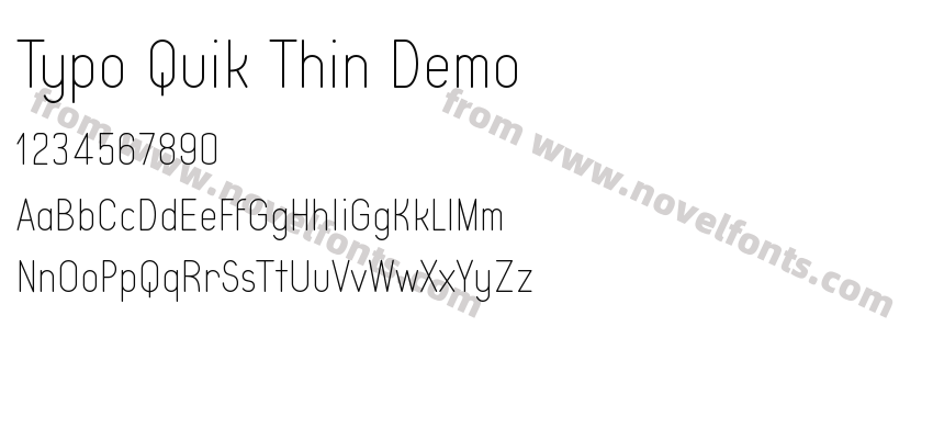 Typo Quik Thin DemoPreview