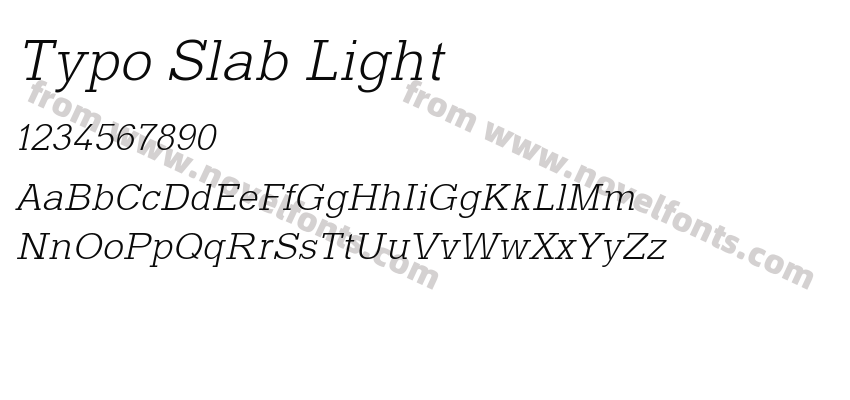 Typo Slab LightPreview