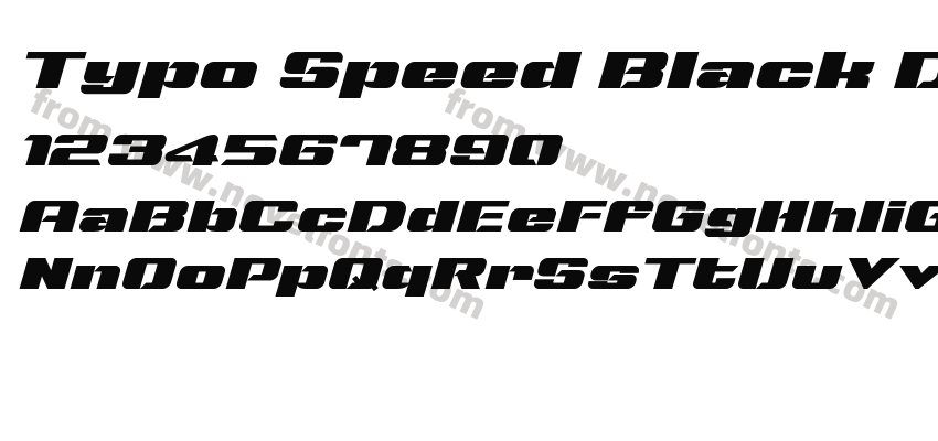 Typo Speed Black Demo ItalicPreview