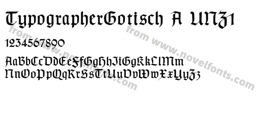 TypographerGotisch A UNZ1Preview