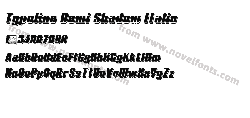 Typoline Demi Shadow ItalicPreview