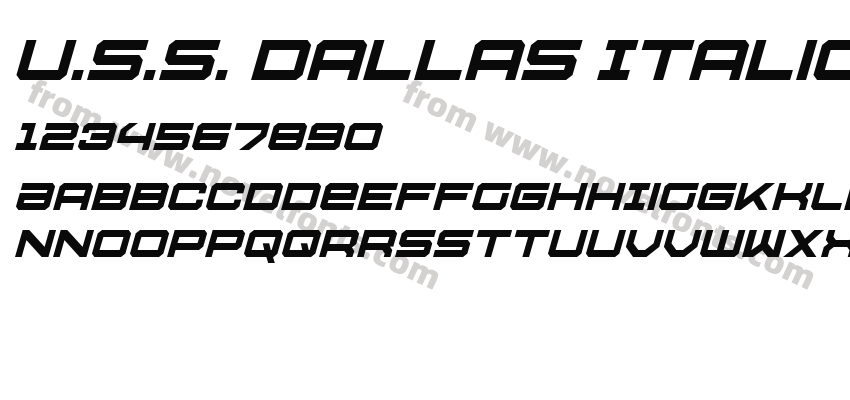 U.S.S. Dallas ItalicPreview