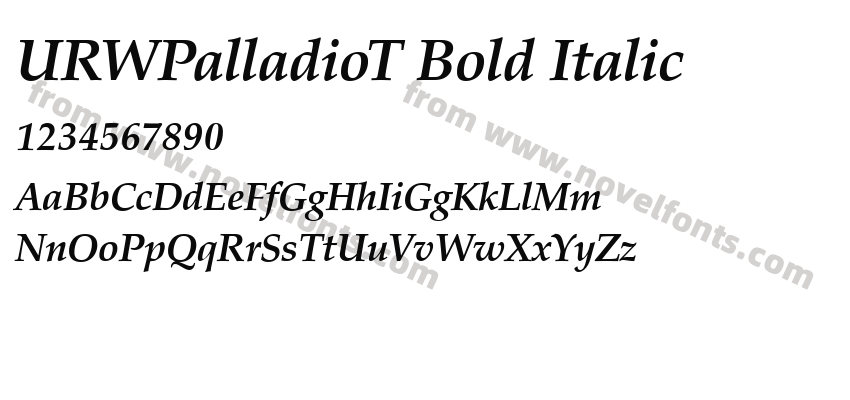 URWPalladioT Bold ItalicPreview