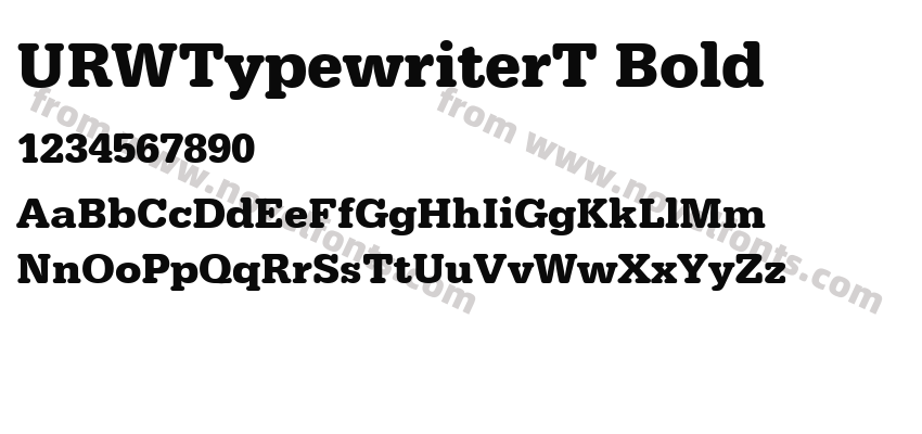 URWTypewriterT BoldPreview