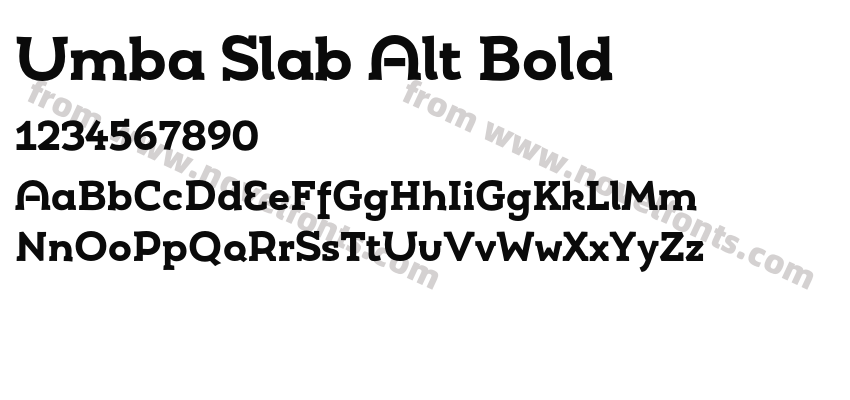 Umba Slab Alt BoldPreview