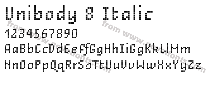 Unibody 8 ItalicPreview