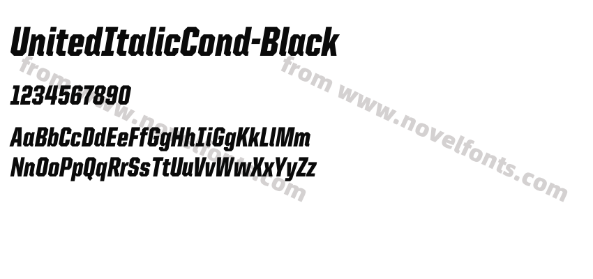 UnitedItalicCond-BlackPreview