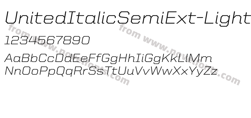 UnitedItalicSemiExt-LightPreview