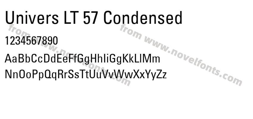 Univers LT 57 CondensedPreview