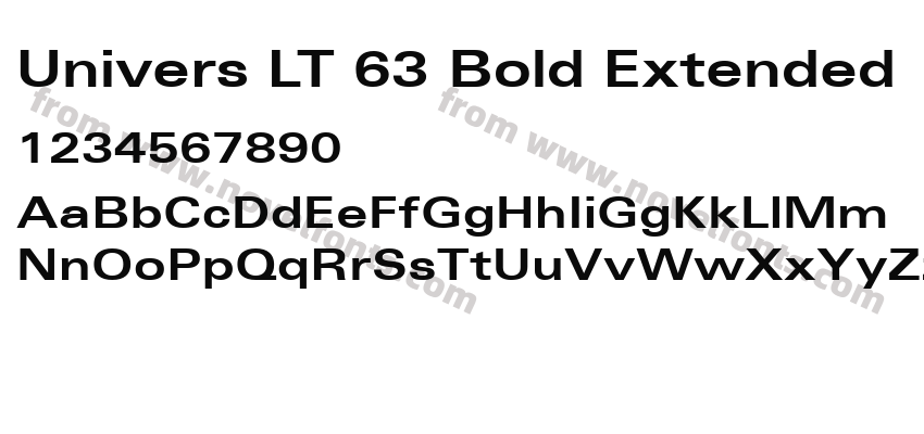 Univers LT 63 Bold ExtendedPreview