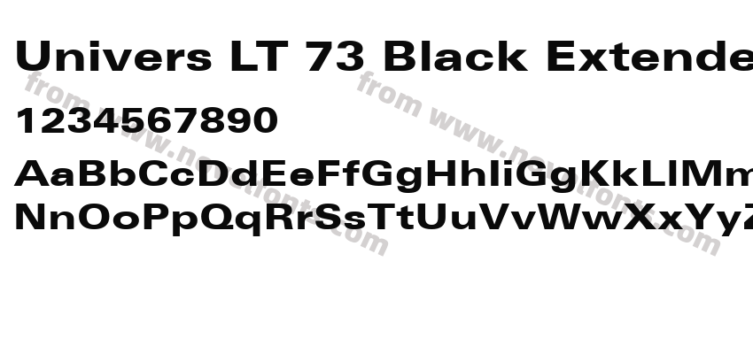 Univers LT 73 Black ExtendedPreview