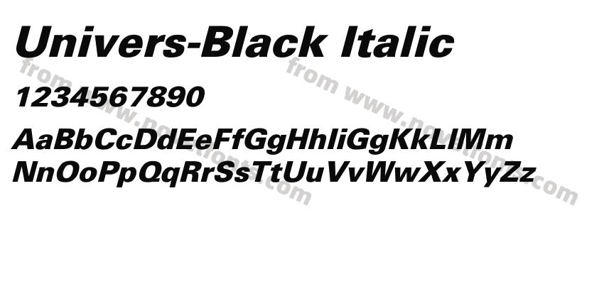 Univers-Black ItalicPreview