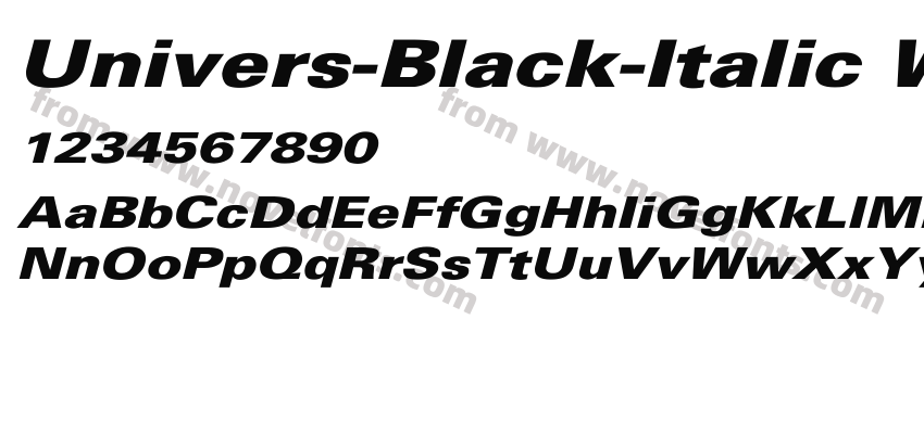 Univers-Black-Italic WdPreview