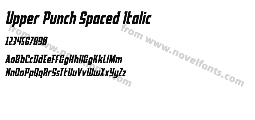 Upper Punch Spaced ItalicPreview